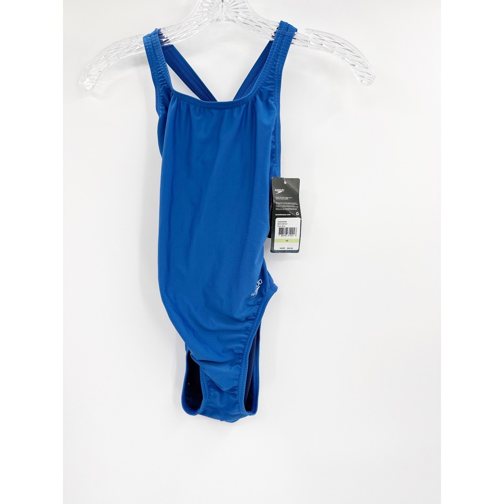 Speedo Pro LT One Piece Swimsuit Women size 30 Team Blue Racerback Athletic - Picture 2 of 8